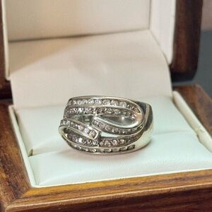 925 Silver Diamond Women's Ring